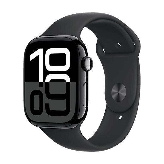Watch Apple Watch Series 10 (2024) LTE 46mm Jet Black Aluminium Case with Sport Band - Black