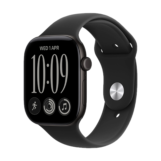 Watch Apple Watch Series 12 (2026) GPS 42mm Black Aluminium Case with Black Sport Band S/M - Black