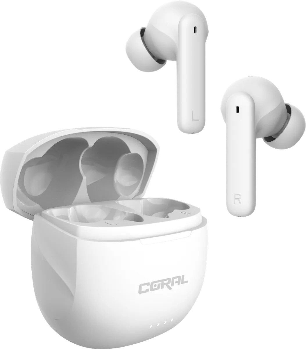 אוזניות אלחוטיות CORAL TWINS TWS BT White