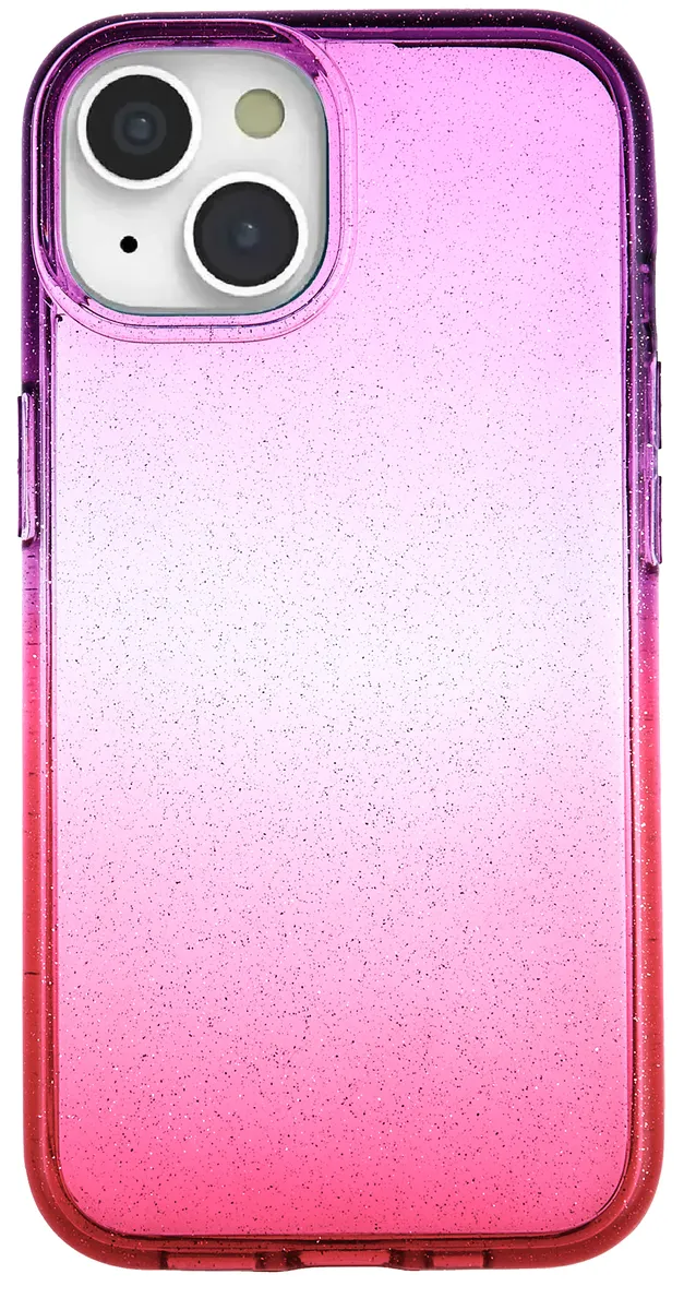 Grip Case Crystal Glitter for iPhone 15 6.1 Red/Purple