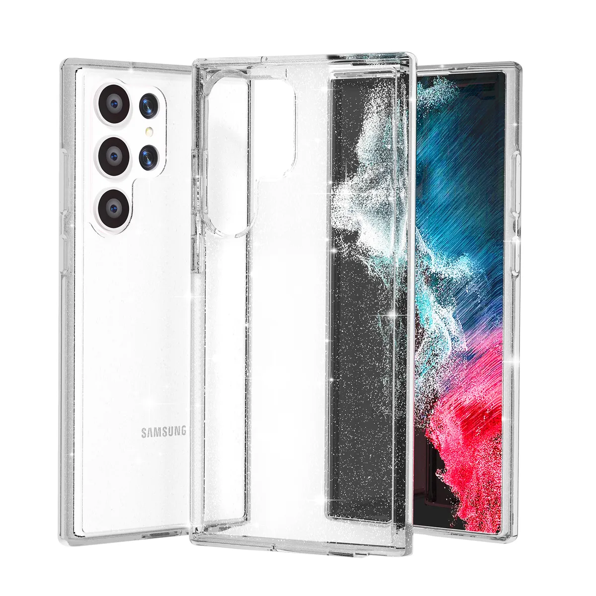 Grip Case Crystal Glitter for Samsung S24 Ultra White