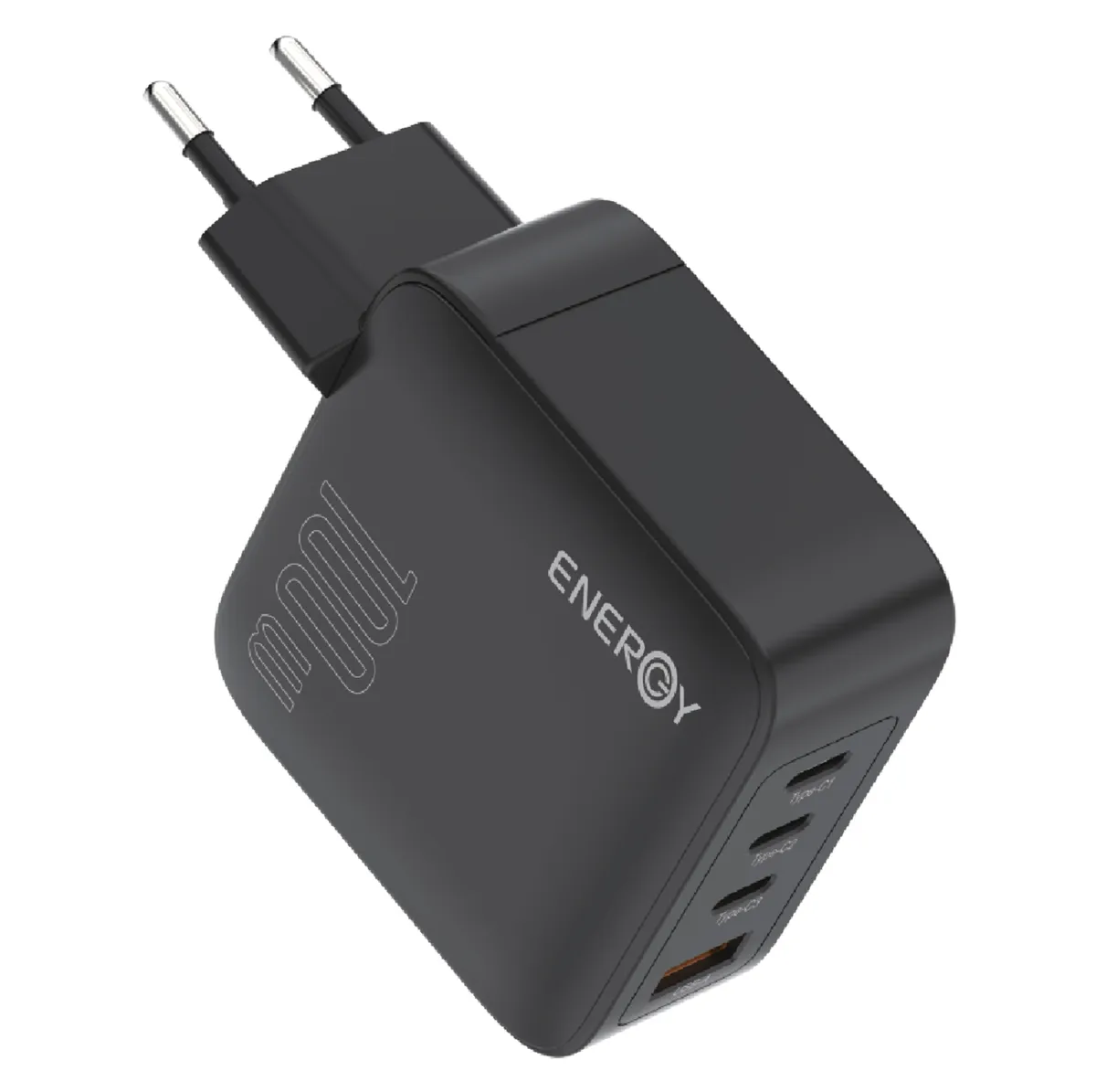 מטען בית ENERGY GaN Premium 3C+1QC PD100W with C to C 1.5M cable שחור