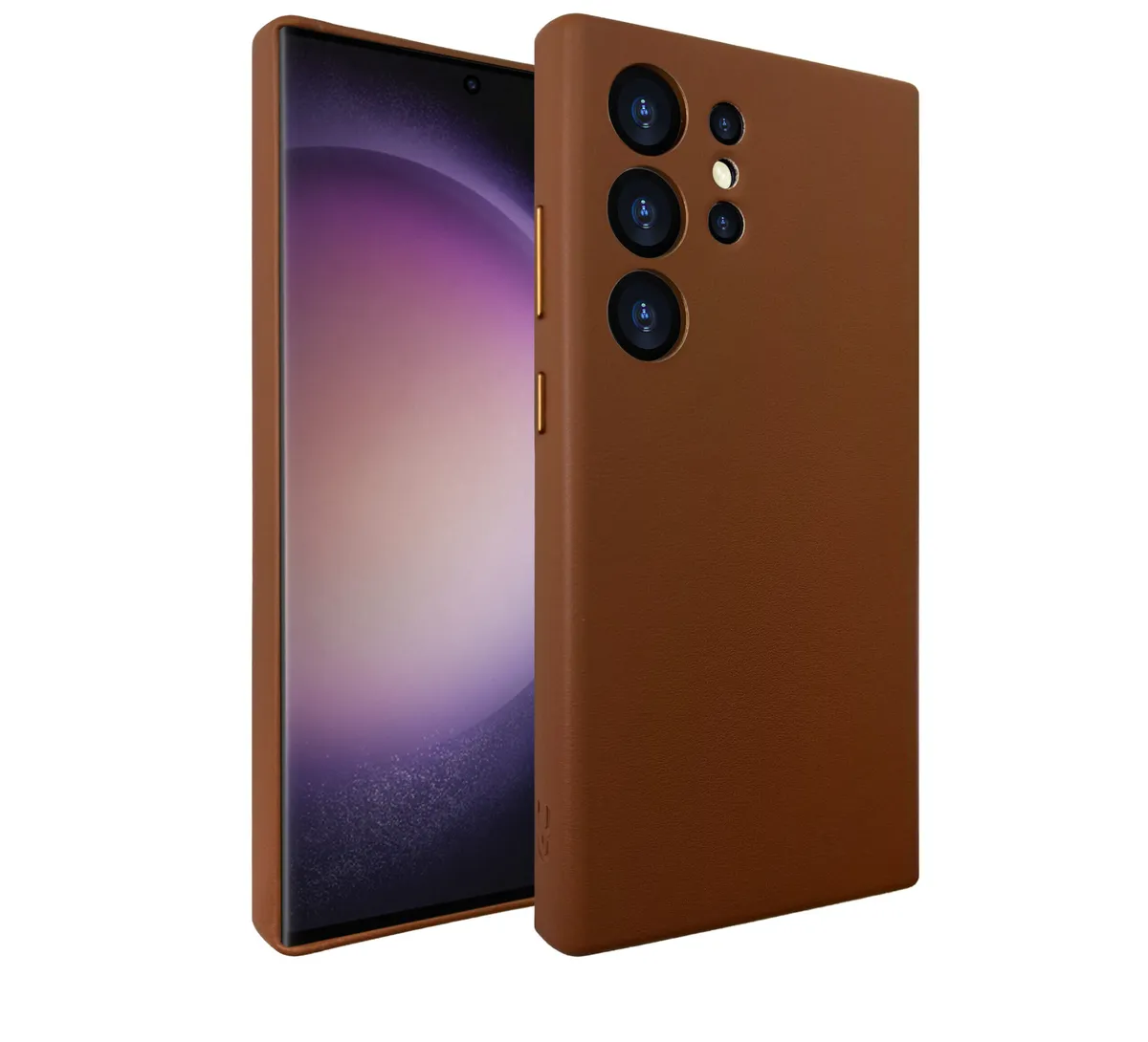 Grip case Gold Magsafe for Galaxy S24 Ultra Brown