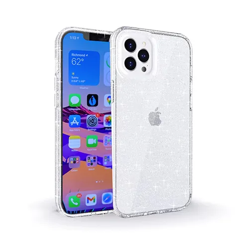 Grip Case Crystal Glitter for iPhone 14 Pro 6.1 White