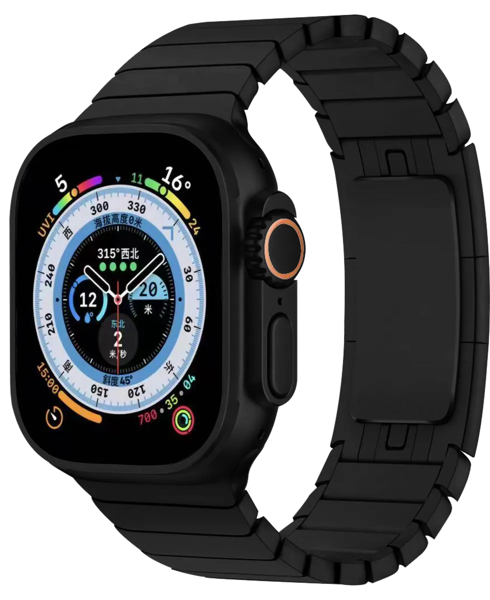 רצועת מתכת פרימיום לשעון TARGET Apple (42/44/45/49) BLACK
