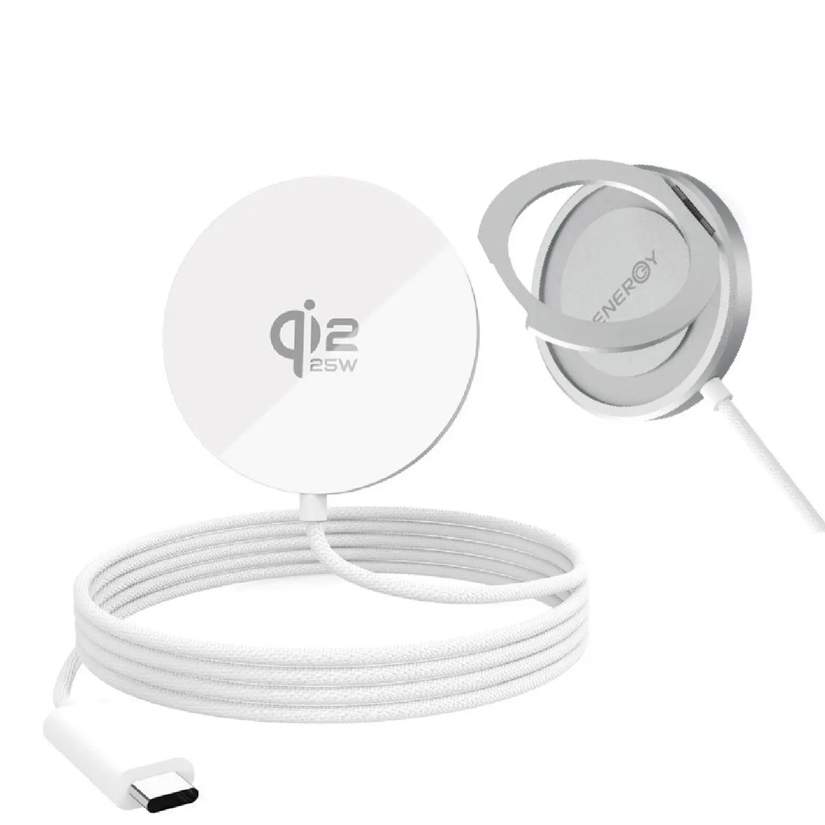 משטח טעינה מגנטי ENERGY V28 25W Qi2.2 Magsafe White