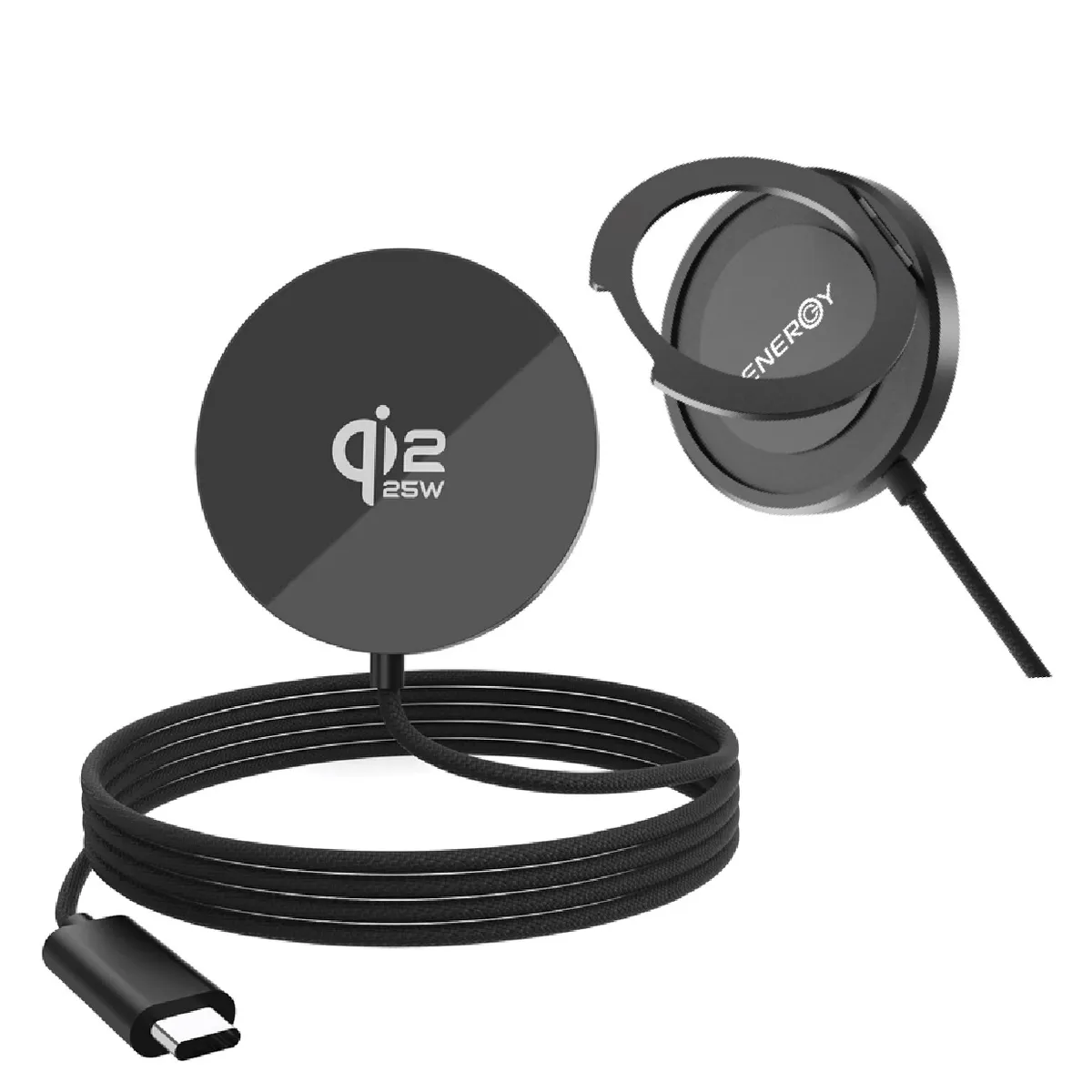 משטח טעינה מגנטי ENERGY V28 25W Qi2.2 Magsafe Black