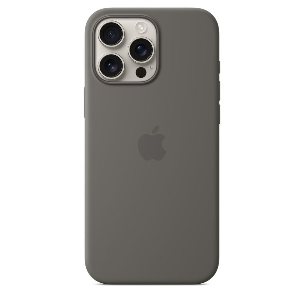 iPhone16 Silicone Case with MagSafe - Stone Gray