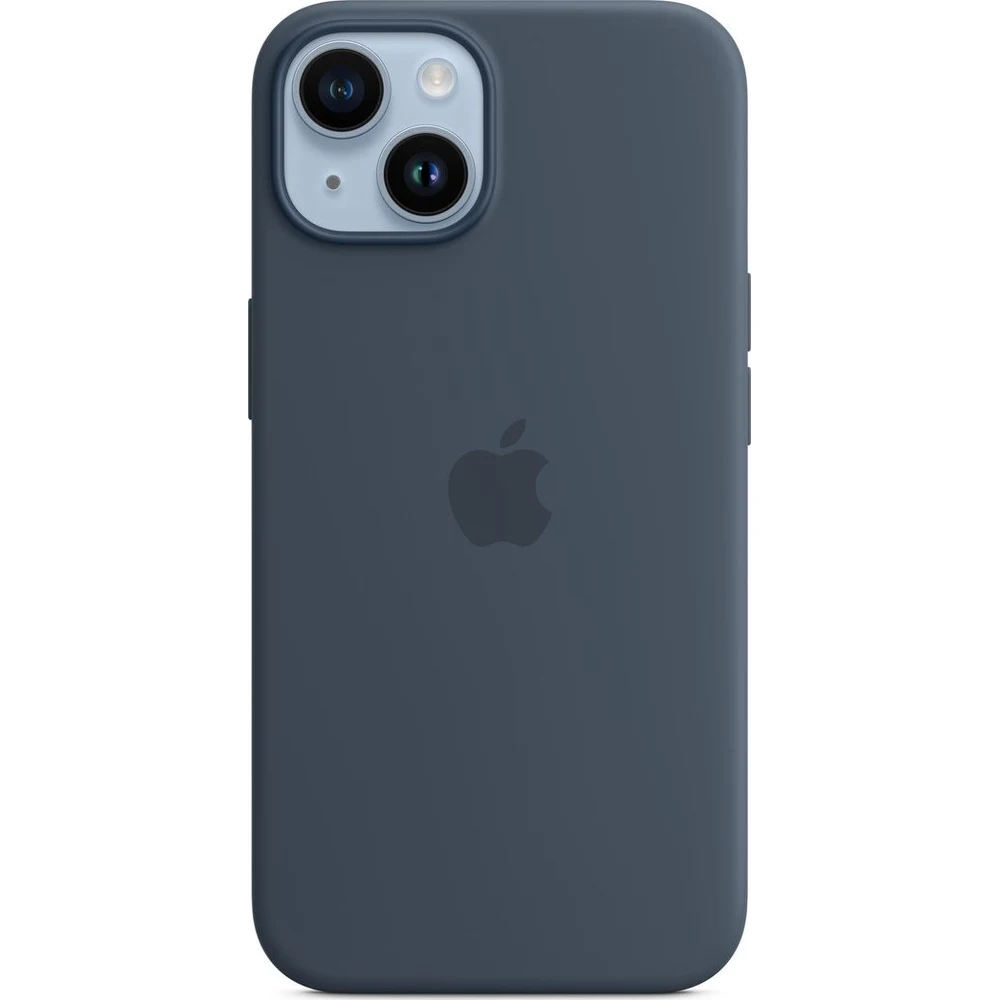 כיסוי מקורי iPhone 14 Silicone Case with MagSafe - Storm Blue