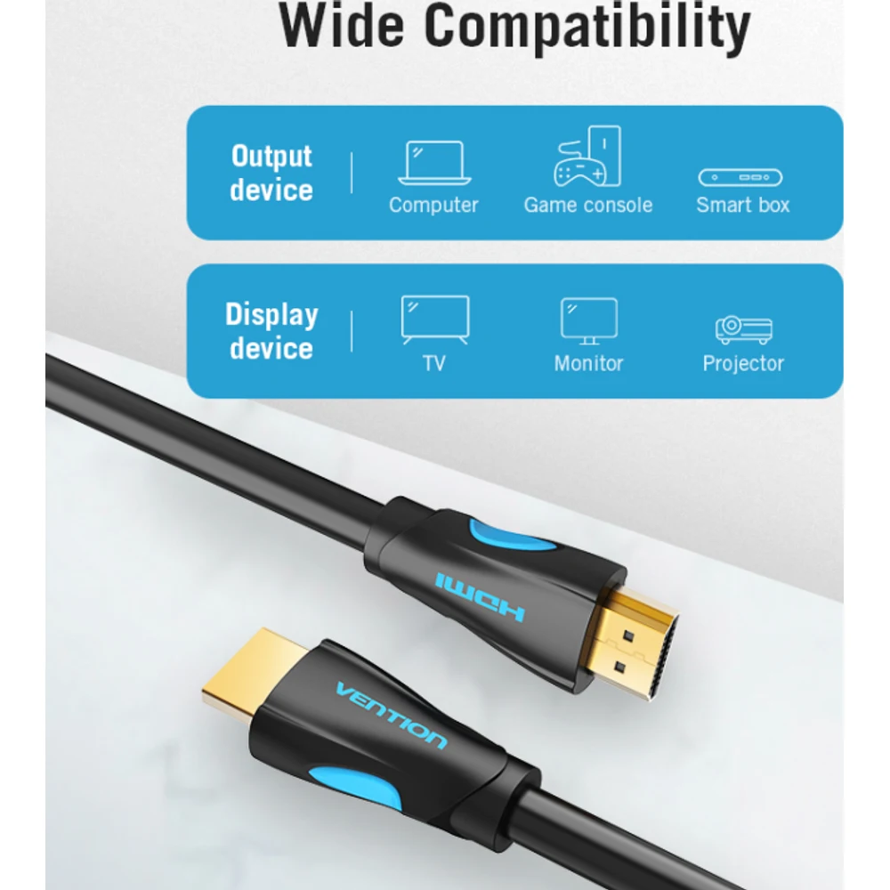 כבל HDMI 5M BLACK TYPE VENTION
