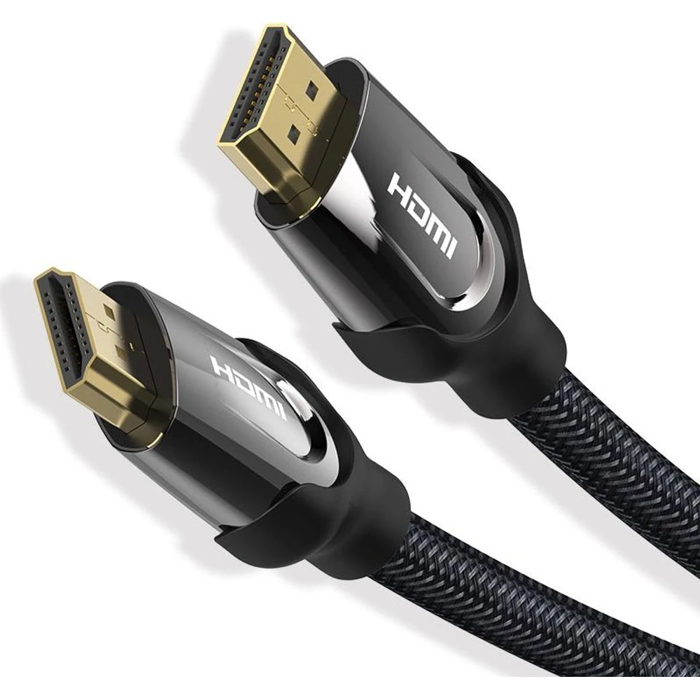 כבל NYLON BRAIDED HDMI 15M BLACK METAL TYPE VENTION
