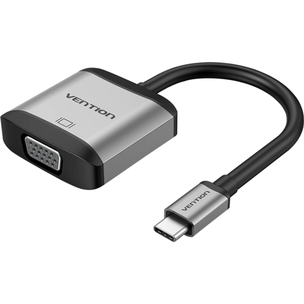 מעביר TYPE C TO VGA 0.15M GRAY METAL TYPE VENTION
