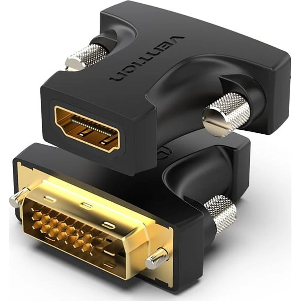 מתאם HDMI FEMALE TO DVI (24+1) MALE BLACK VENTION