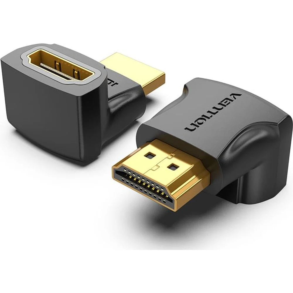 מתאם HDMI 270 DEGREE MALE TO FEMALE BLACK VENTION