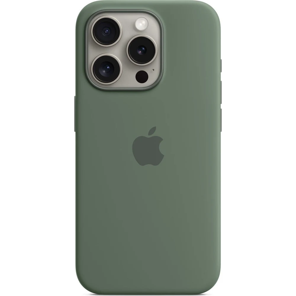 כיסוי מקורי iPhone 15 Pro Silicone Case with MagSafe - Cypress