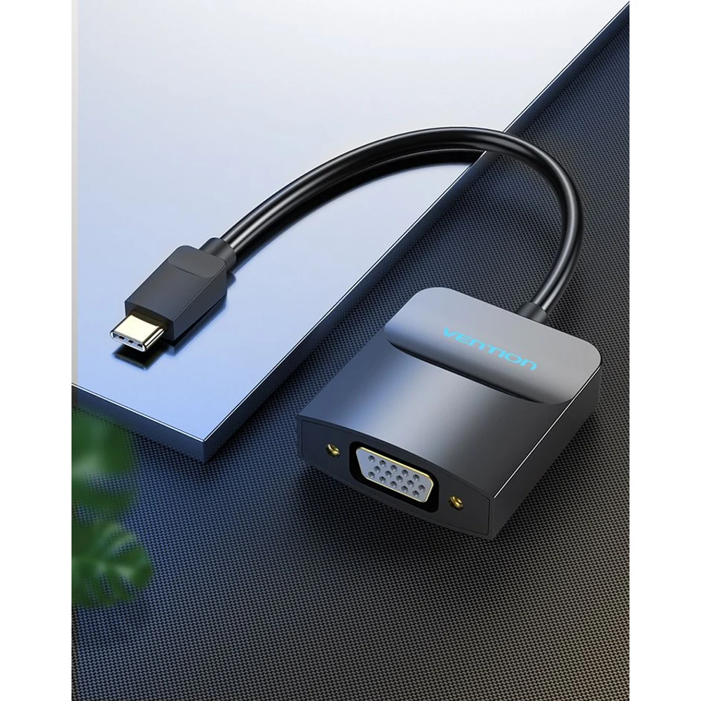 מתאם TYPE-C TO VGA 0.15 BLACK ABS TYPE VENTION