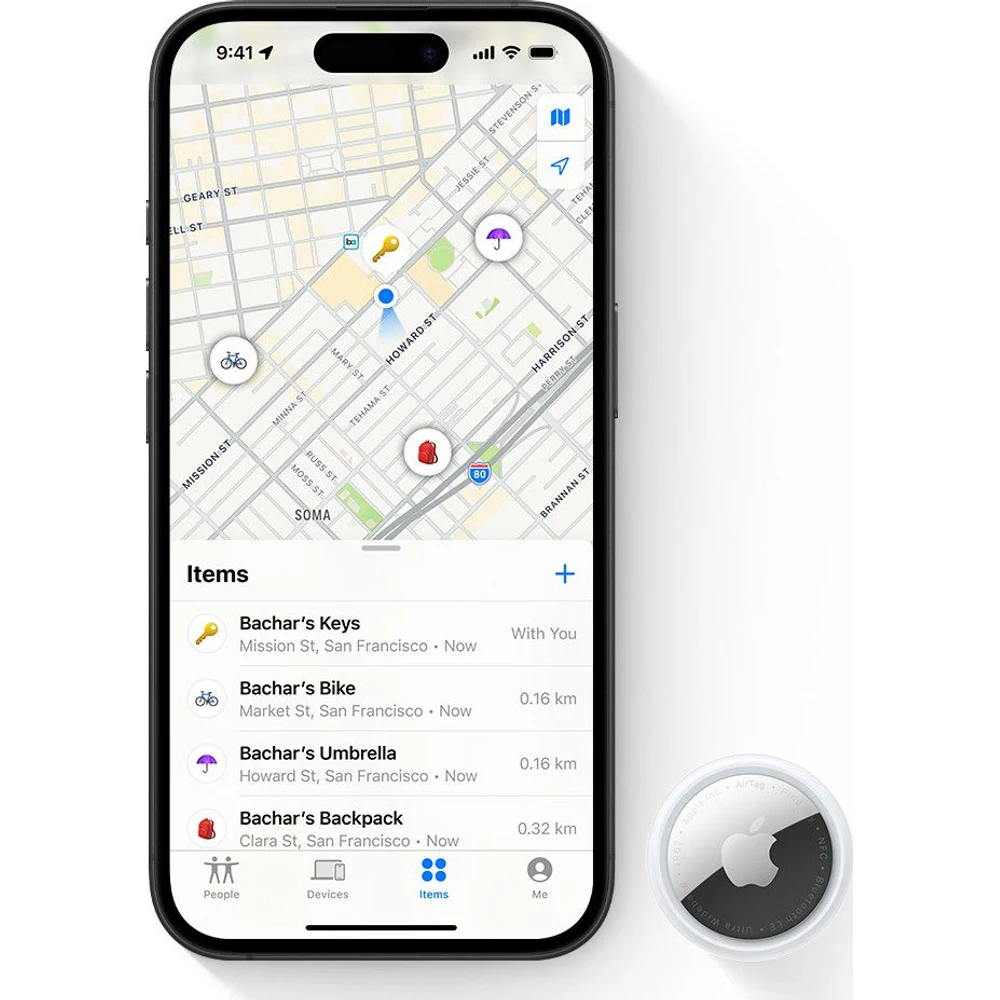 משדר Apple AirTag Gen2 1 Pack