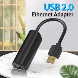 מתאם USB 2.0 TO 100MBPS ETHERNET ABS TYPE BLACK 0.15M VENTION